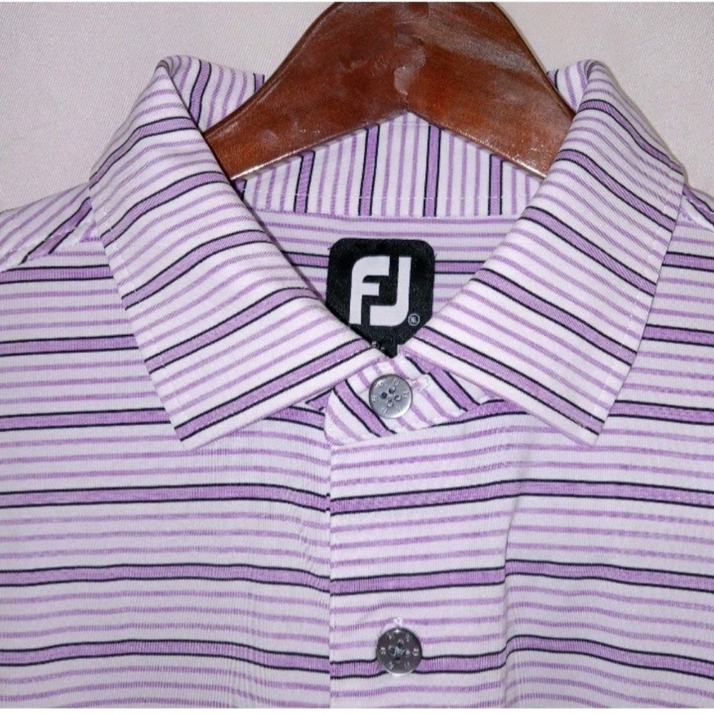 FootJoy Golf Polo Shirts Men’s XL Bundle Stripe Short Sleeve Stretch Performance - Picture 8 of 12